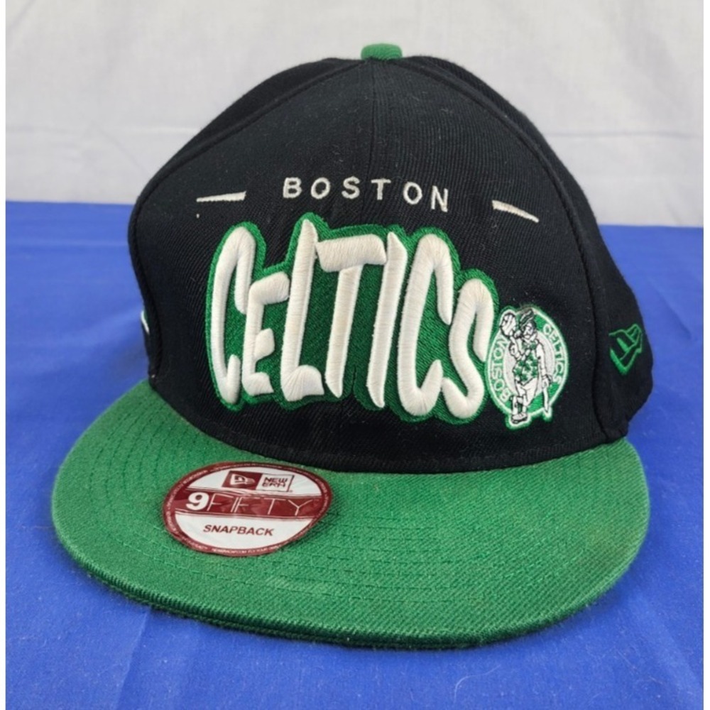 NBA Celtics **New Era 9FIFTY Snapback Cap Hat** USED Graffiti Font‎